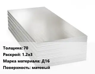 Алюминиевый лист матовый 70 1.2х3 Марка: Д16 матовый